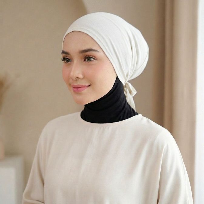 Ciput Inner Hijab Premium Anti Pusing BROKEN WHITE