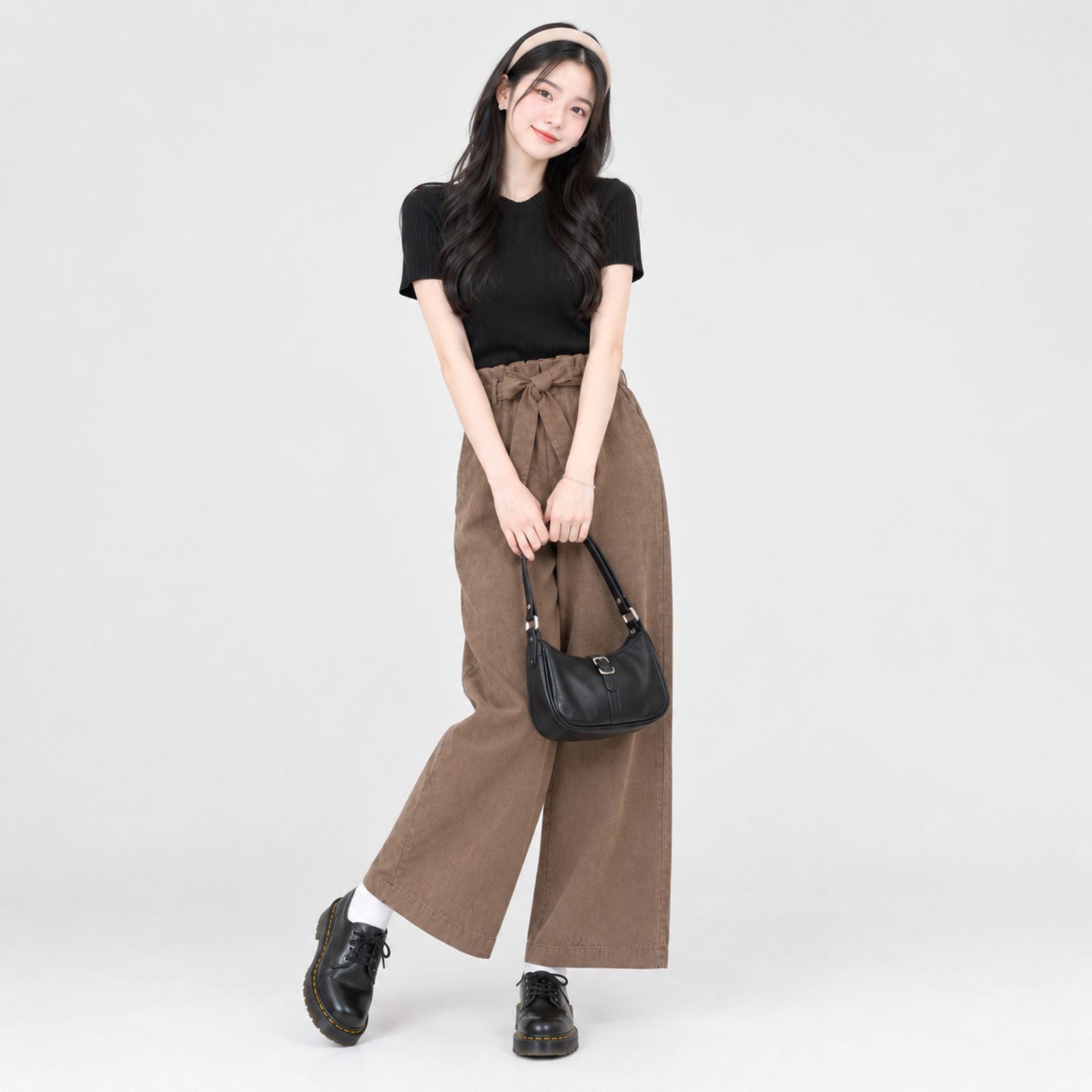 Kagura Higwaist Linen Girl Pants By Youniq sampul