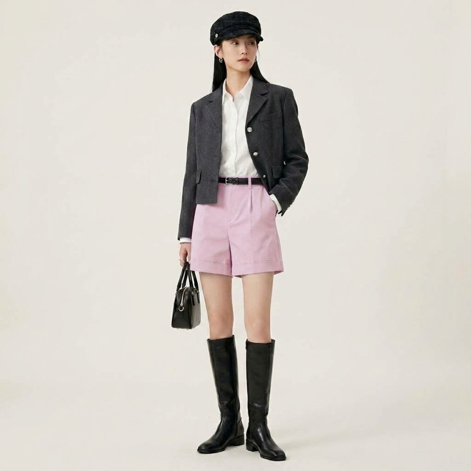 Celana Pendek Highwaist Wanita Korean Style | Short Pants Korean Highwaist Kekinian DUSTY