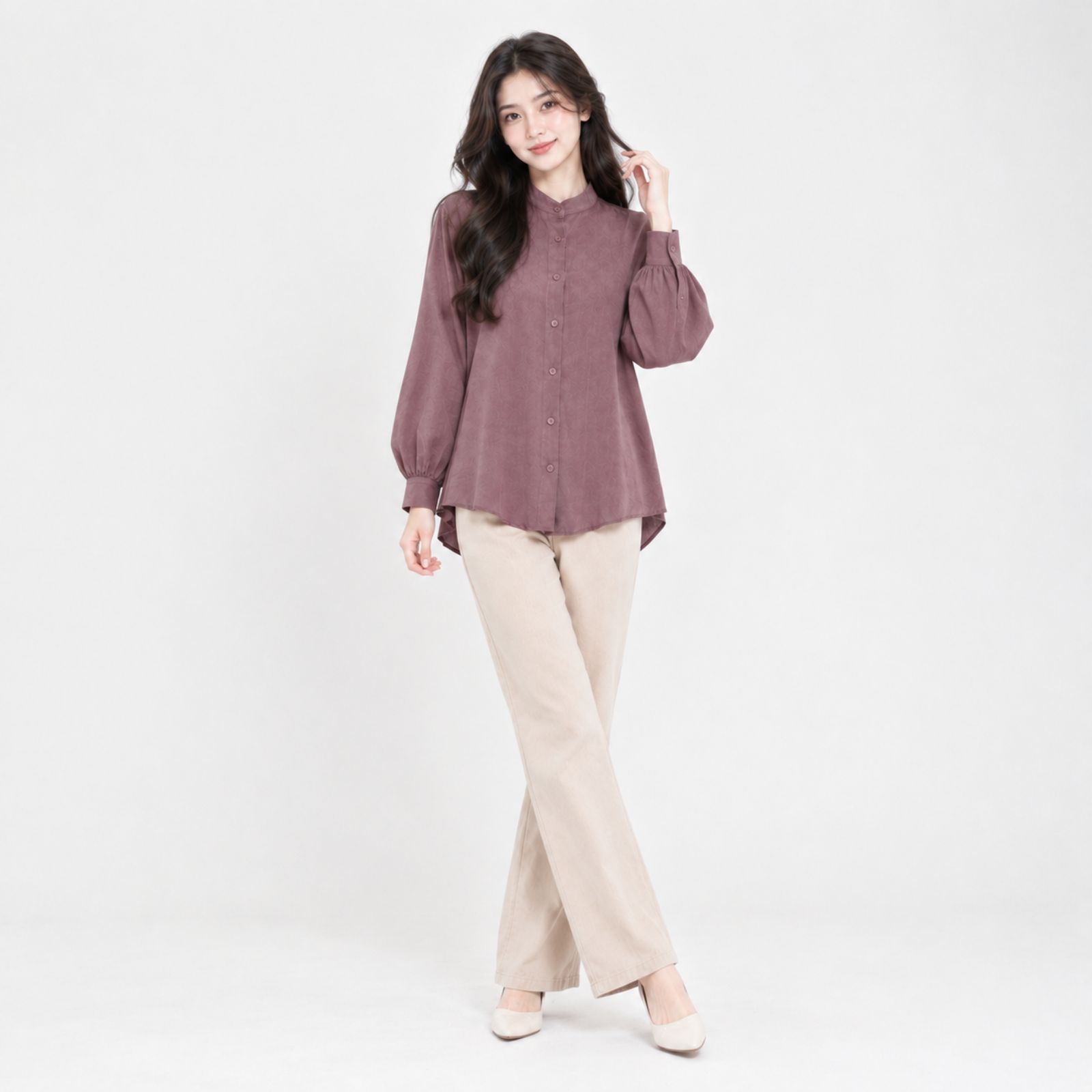 Renata O-Neck Blouse Balloon Sleeve | YOUNIQ.ID sampul