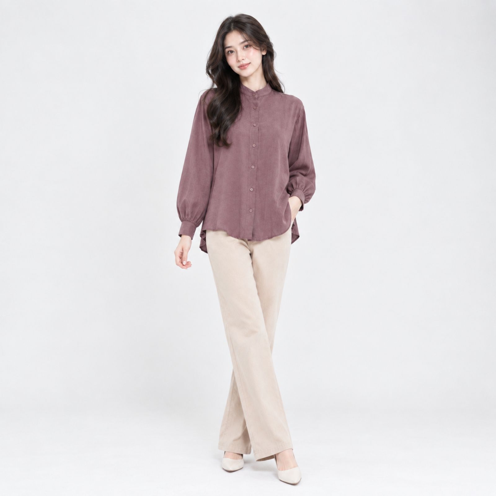Renata O-Neck Blouse Balloon Sleeve | YOUNIQ.ID sampul