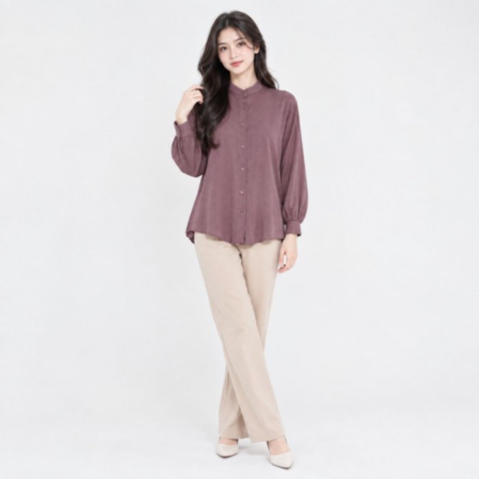 Renata O-Neck Blouse Balloon Sleeve | YOUNIQ.ID