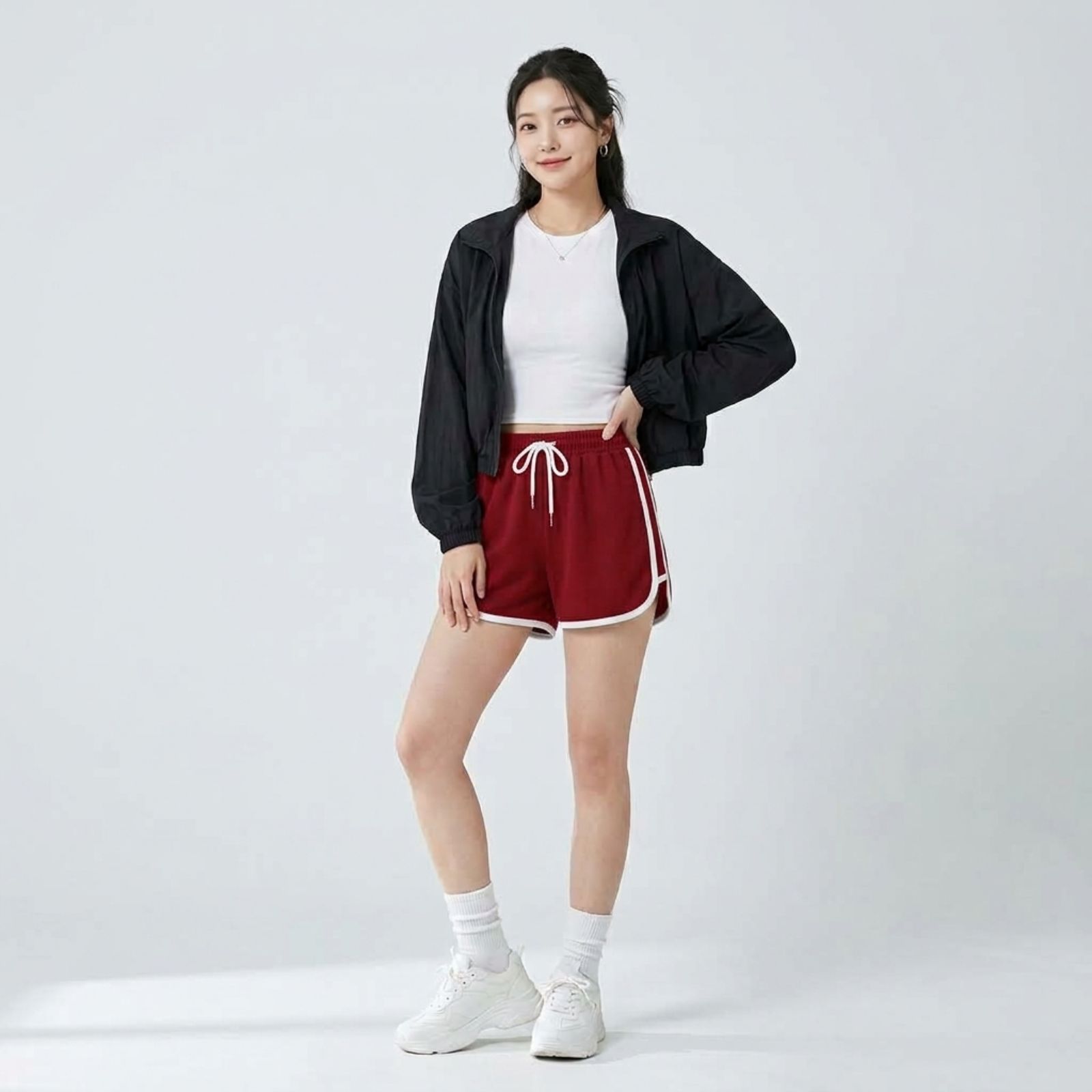Chilla Short Pants Cotton Premium by Youniq BURGUNDY
