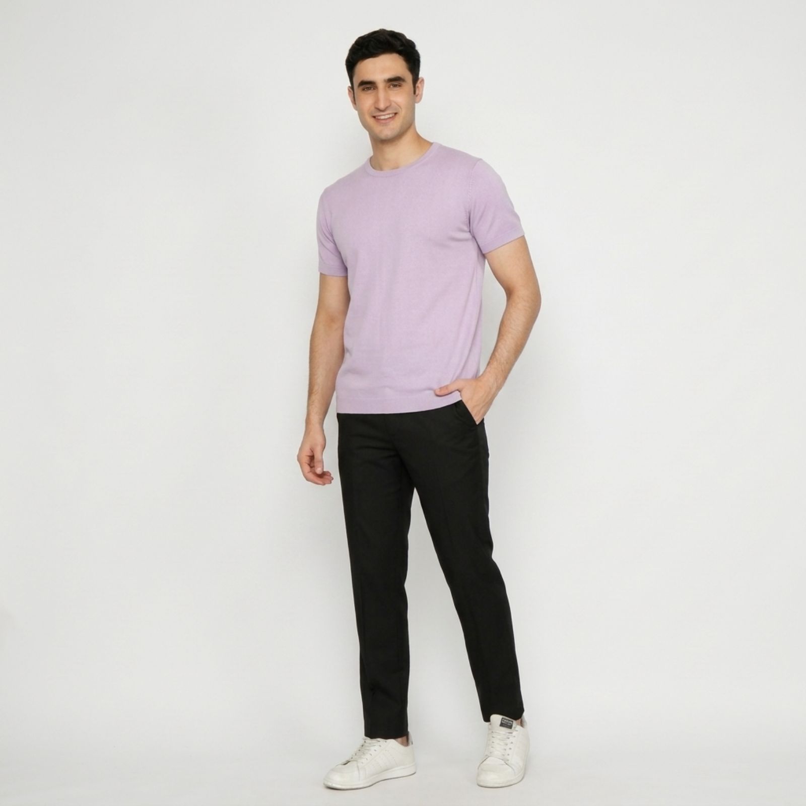 KAOS POLOS LENGAN PENDEK KATUN COMBED 30S By YOUNIQ LILAC