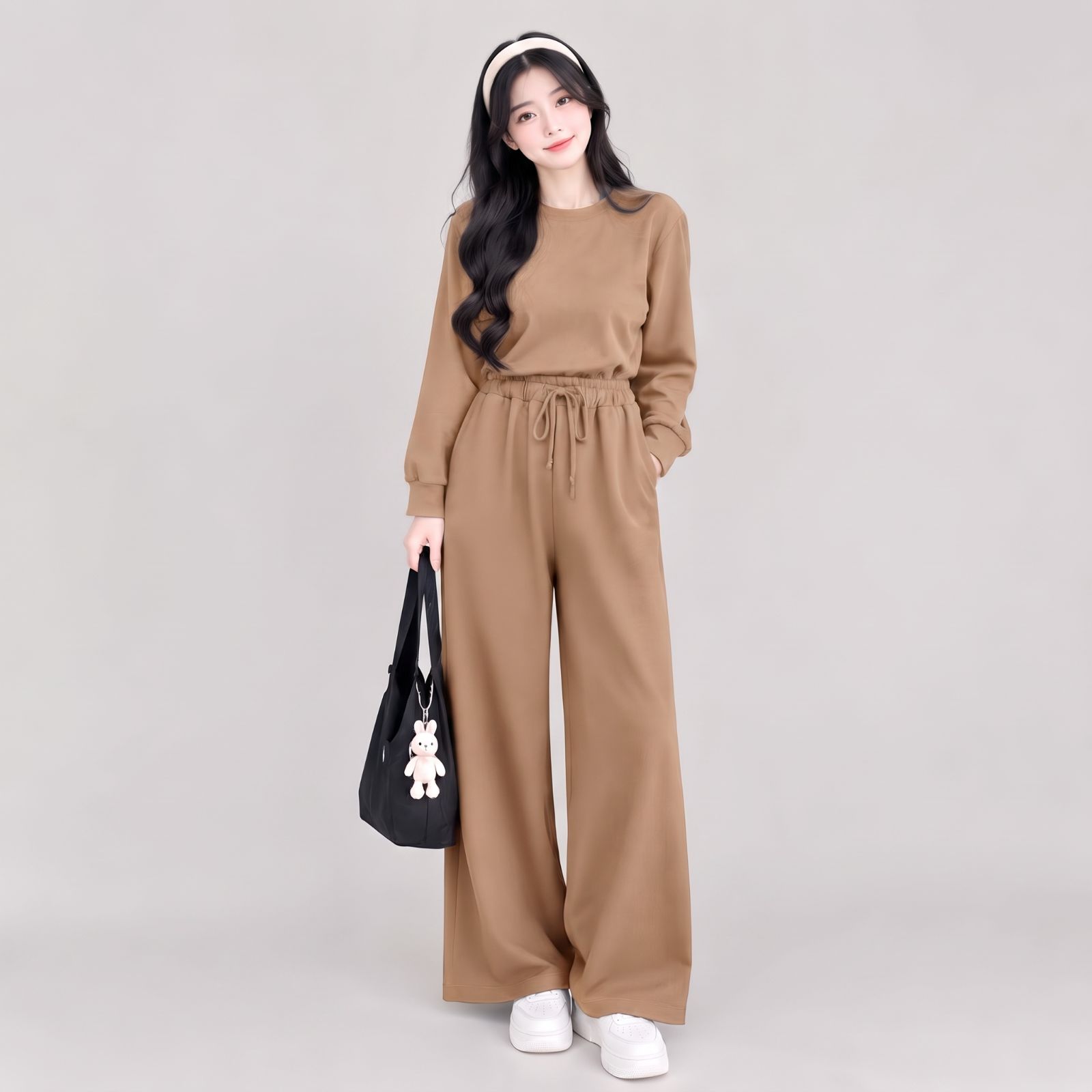 BERRY SWEATER SET - ONESET BAHAN KNIT PREMIUM TEBEL KOREAN LATTE