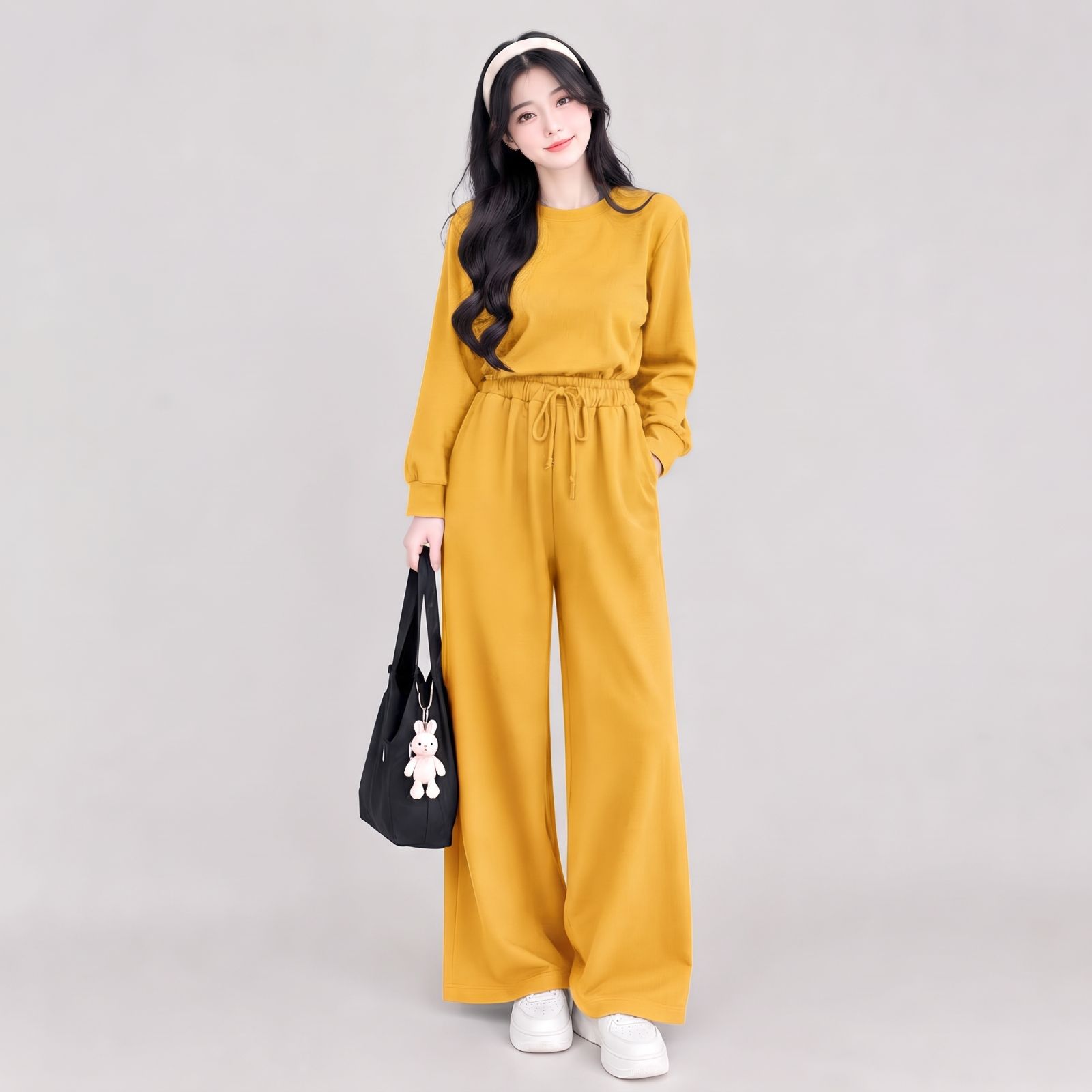 BERRY SWEATER SET - ONESET BAHAN KNIT PREMIUM TEBEL KOREAN MUSTARD