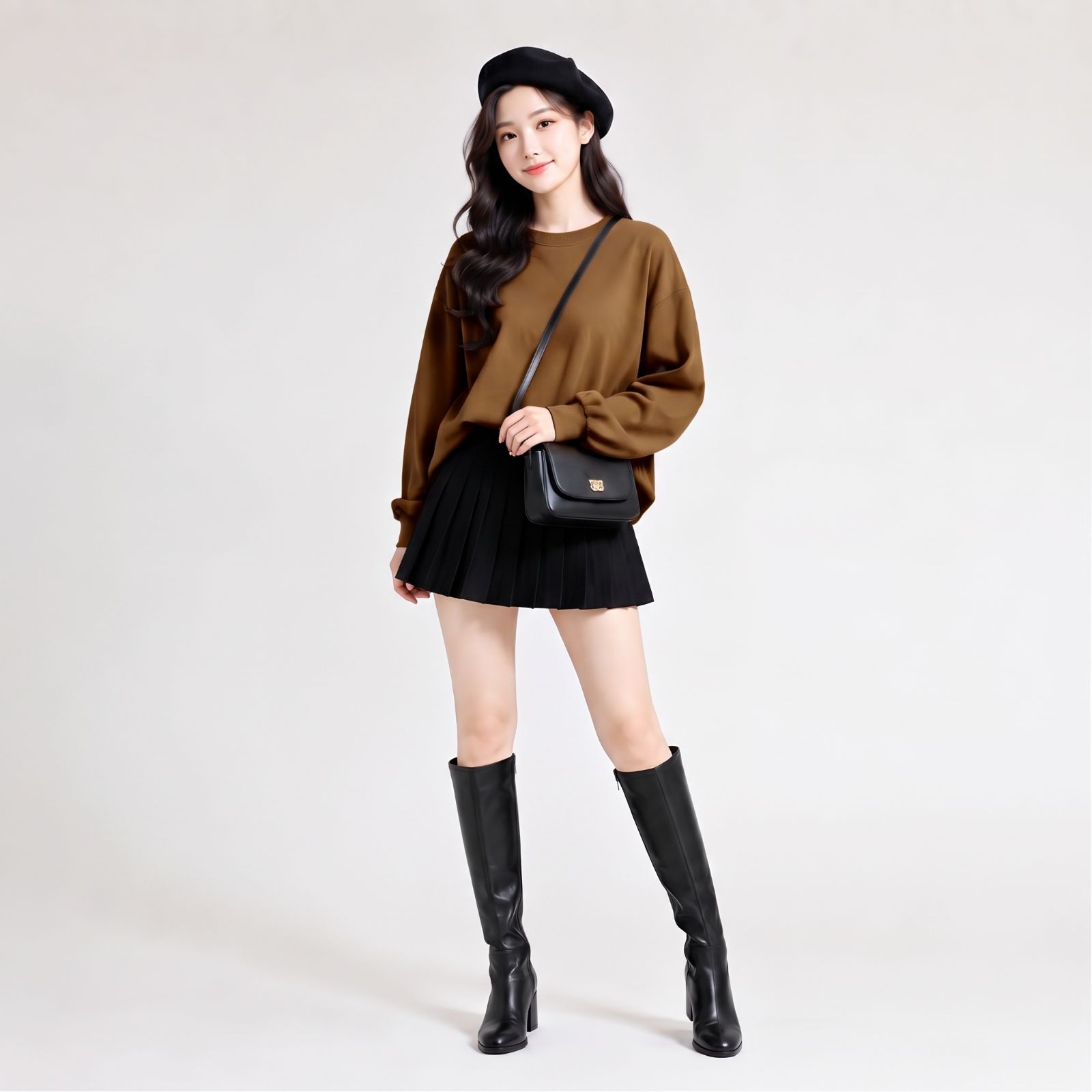 AUREL BLOUSE KNIT PREMIUM By YOUNIQ LATTE