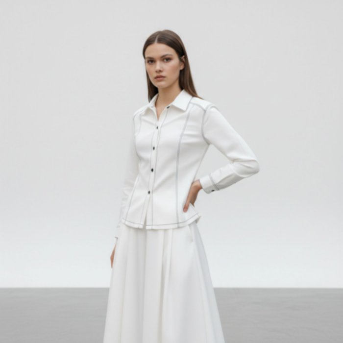Yura Slim Fitted - Slim Fitted Shirt Linen Matterial