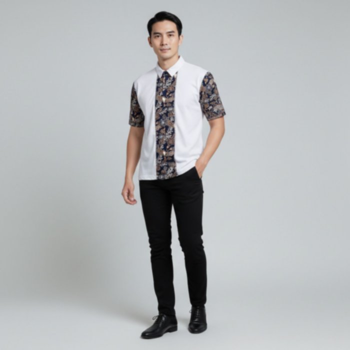Corvian Batik Shirt - Premium Men's Short-Sleeved Cotton x Batik