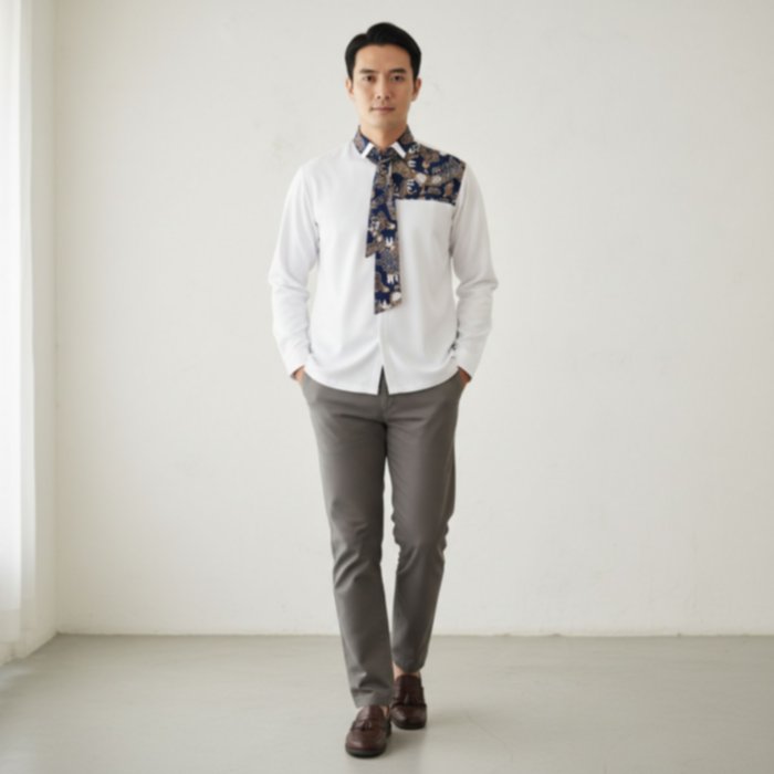 Parama Batik Shirt - Premium Men's Short-Sleeved Cotton x Batik