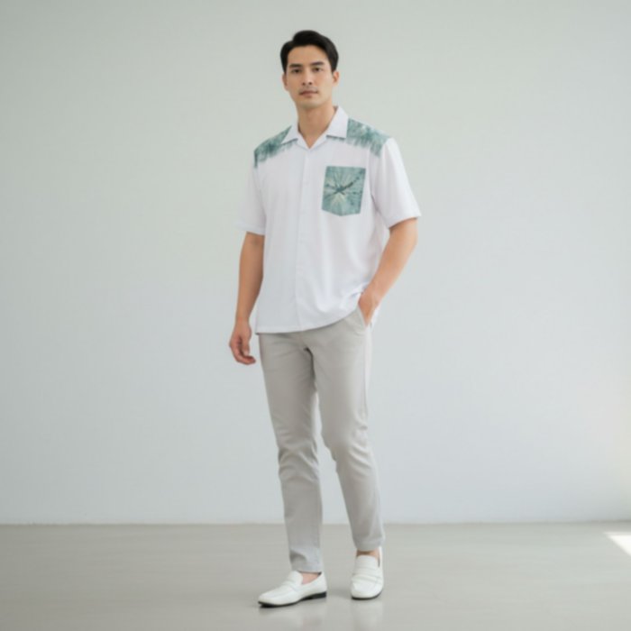 Manung Batik Shirt - Premium Men's Short-Sleeved Cotton x Batik