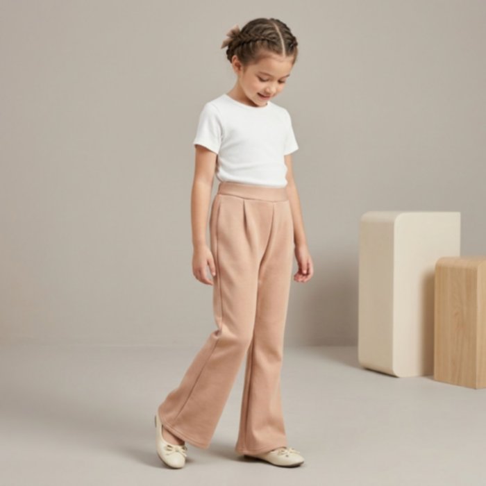 Flare Pants Anak Perempuan Bahan Scuba | Flare Pants Girl's Scuba Matterial