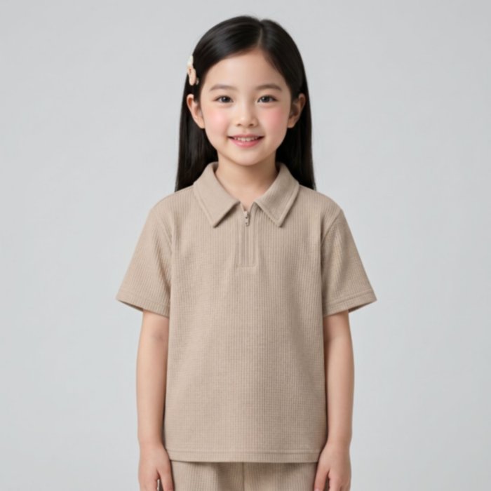 Kemeja Polo Anak Laki-Laki Perempuan Motif Kekinian Resleting Depan | Casual Shirt Boy Girl