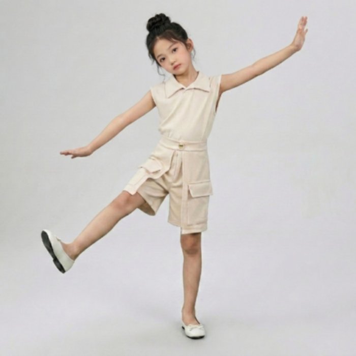 Rok Celana Cargo Bahan Knit Anak Perempuan | Short Pants Knit Cargo